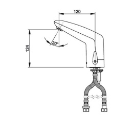 Фото Смеситель бесконтактный Presto Volta 55216 для раковины хром