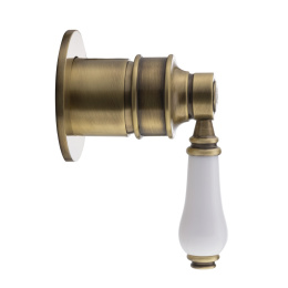 Фото Migliore Ermitage Mini 28592 Смеситель скрытого монтажа монокомандный, белый/бронза