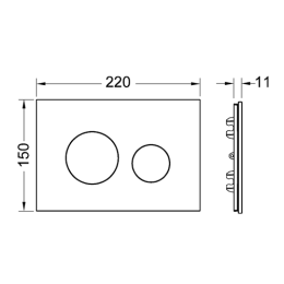 Фото TECEloop modular Лицевая панель, зеркальное стекло
