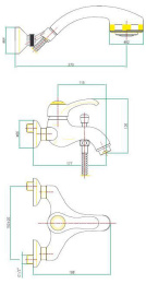 Фото Смеситель Fiore Jafar 47GO5100 для ванны с душем