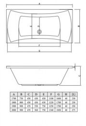 Акриловая ванна 180x80 C-Bath (CBQ004002)