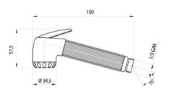 Гигиенический душ Bossini Nikita C69002.022 бронза, 125 см