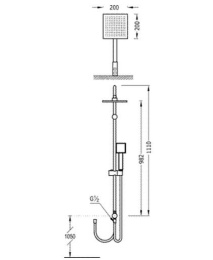 Фото Душевая система Tres Showers (20047501) хром