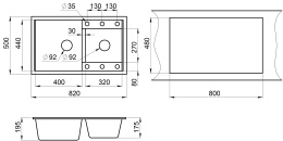 Фото Granula GR-8201 пирит Кухонная мойка