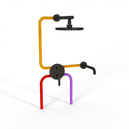 Фото Комплект на 2 потребителя Paini Cox 78PZSET26911BATHHEAD черный