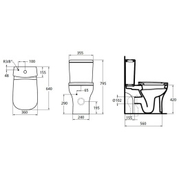 Ideal Standard Active T320601 Унитаз компакт