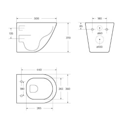 Чаша подвесного унитаза BelBagno SFERA-R BB046CH-TOR