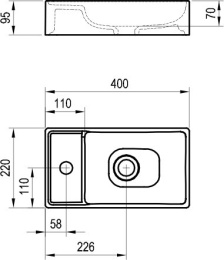 Умывальник Ravak (XJX01240000)