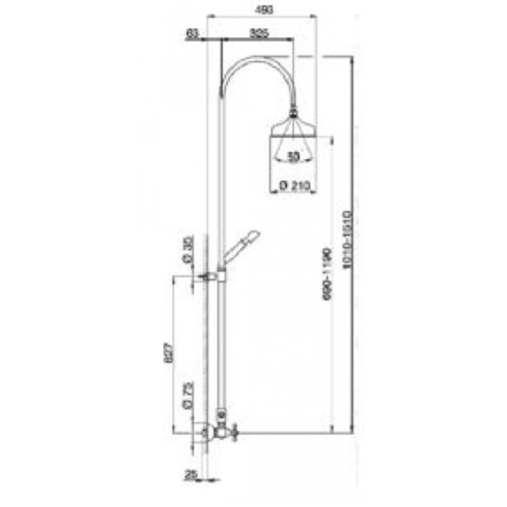 Фото Душевая система Cisal Arcana Ceramic AC00405221, хром