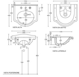 Фото Раковина 55 см Galassia Ethos (8431), цвет белый
