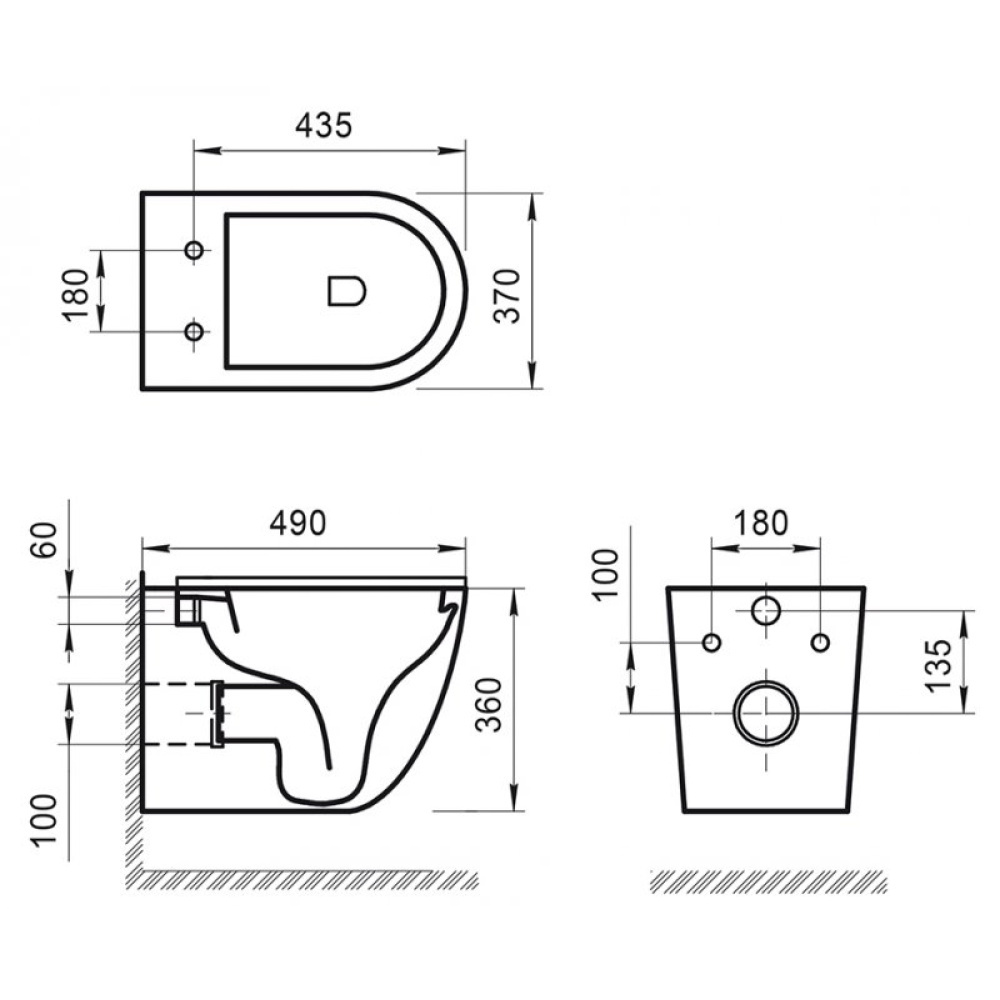 Комплект 4 в 1 Унитаз подвесной BelBagno SFERA-R BB046CHR с сиденьем BB2111SC + Система инсталляции