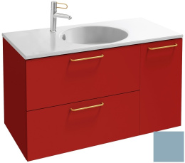 Тумба под раковину Jacob Delafon Odeon Rive Gauche 90 см, EB2543-RX-G91, цвет аквамарин глянцевый, р