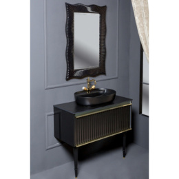 Тумба под раковину Armadi Art Vallessi Avantgarde 843-100-BG 100 см, черная-золото