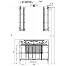Зеркало-шкаф Aquanet Честер 105 белый/золото