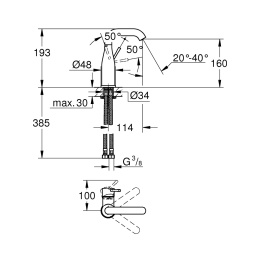 Grohe Essence New 23463001 Смеситель для раковины стандартный