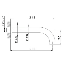 Фото Излив Cisal Nuova Less LN00024021, хром