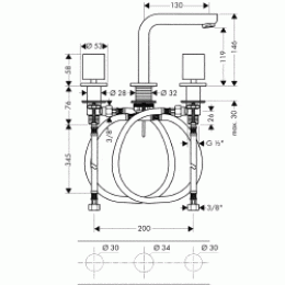 Смеситель для раковины Hansgrohe Metropol S (14063000)