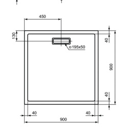 Поддон душевой Ideal Standart Ultra Flat New T446701 90 x 90 см ультратонкий, квадратный, белый глян