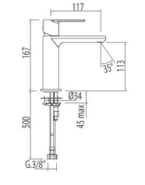 Фото Tres Loft 20010101 Смеситель для раковины