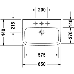 Раковина 65 см Duravit Durastyle 2319650000, белый