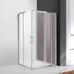 Душевой уголок Cezares Molveno-AH-21-90+20-P-Cr, 110 x 90 x 190 см, стекло текстурное Punto, хром