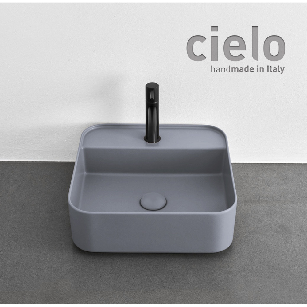 Ceramica CIELO Shui Comfort SHCOLAQF BR - Раковина для ванной комнаты 44*43 см, подвесная - накладна