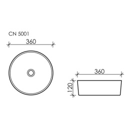 Накладная раковина Ceramica Nova ELEMENT CN5001