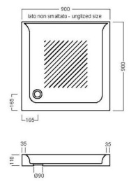 Душевой поддон Hatria Drop (Y0NQ01) белый