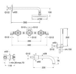 Cristina Exclusive EV11351 Смеситель для ванны
