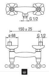 NOBILI Grazia GRC5003/1CR Смеситель для душа (хром)