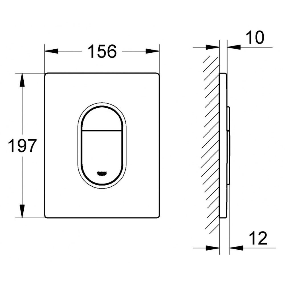 Клавиша смыва Grohe Arena Cosmopolitan (38844SH0) белый