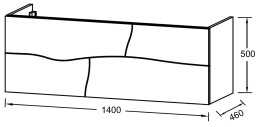 Тумба под раковину Jacob Delafon SHERWOOD EB1835RU-P13 140 см, состаренный дуб