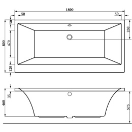 Акриловая ванна 180x80 Berges (050029)