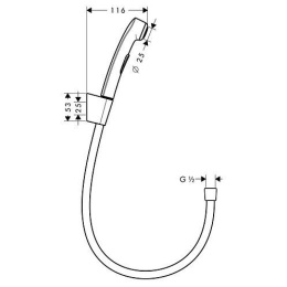 Гигиенический душ Hansgrohe Ecostat E (1570732129)