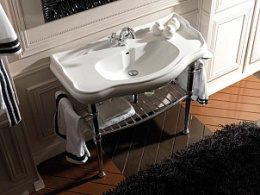 Металлическая структура Консоль под раковину Kerasan Retro 730090+ с раковиной