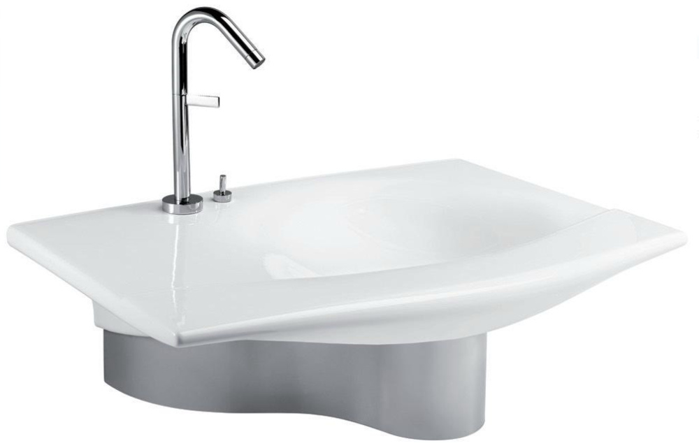 Раковина Jacob Delafon Stillness E1555-00, 80 х 52 см, с отверстием для смесителя и донного клапана