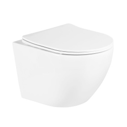 Фото Чаша подвесного унитаза с сиденьем BelBagno UNO BB3105CHR/SC