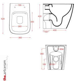 Унитаз напольный ArtCeram A16 (ASV004 01 86) белый глянцевый