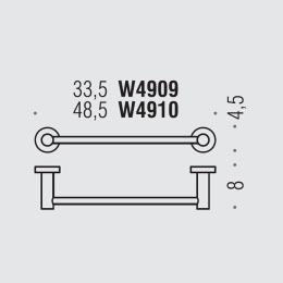 Colombo Plus W4909.OM Полотенцедержатель 33.5см., подвесной, цвет: золото матовое