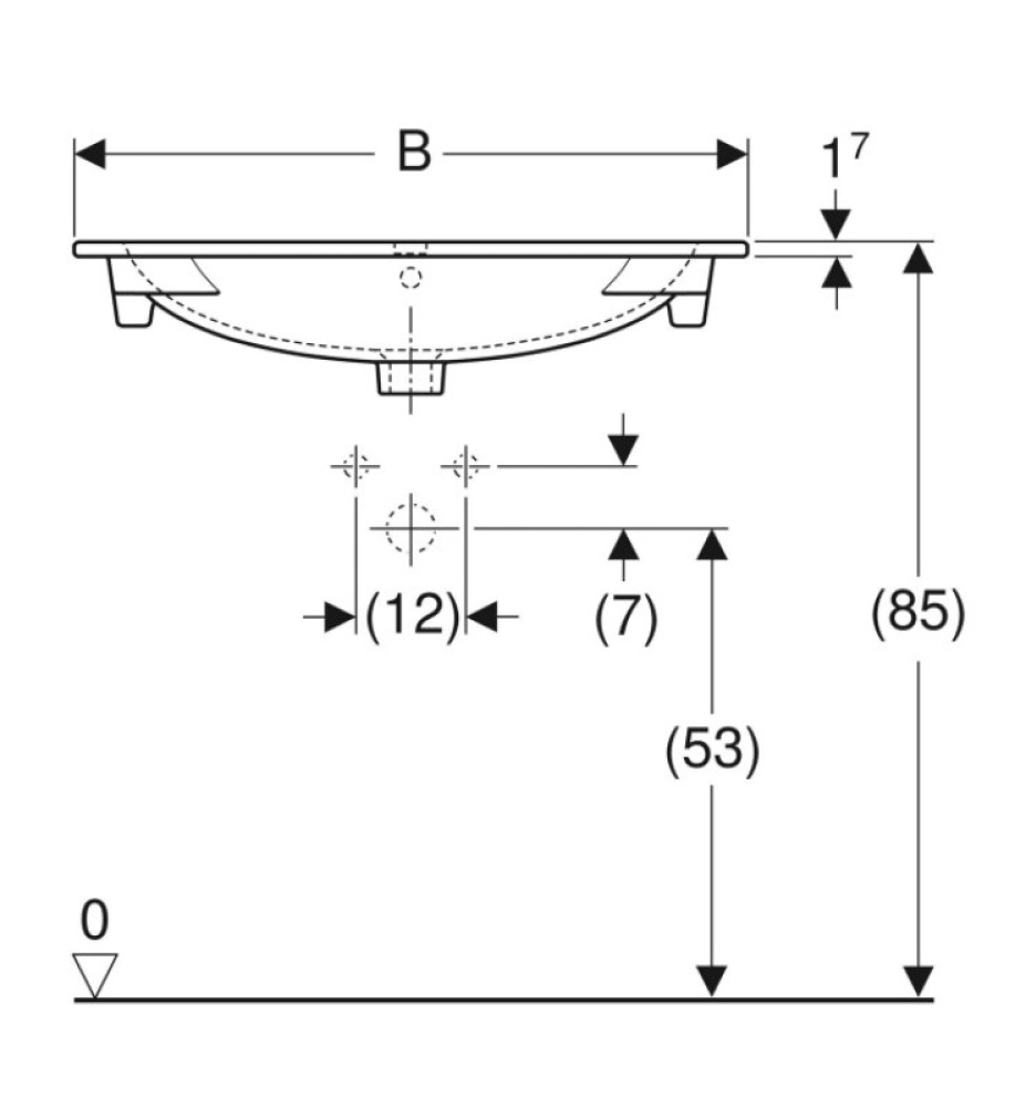 Geberit Acanto 500.641.01.2 Раковина, для мебели