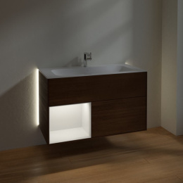 Villeroy Boch Finion G030HFGN Тумба под раковину 996х498 мм (gold matt/walnut veneer)