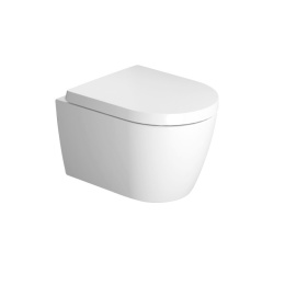 Унитаз безободковый с крышкой-сиденьем Duravit ME by Starck 45300900A1, белый