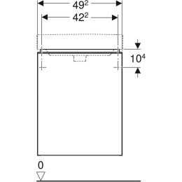 Geberit Smyle Square 500.363.JK.1 Тумба для раковины, с распашными дверцами