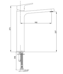 Фото Смеситель для раковины E.C.A. Tiera 102188002EX