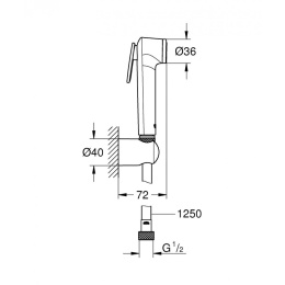 Душ гигиенический Grohe Tempesta-F 26354000 1 вид струи