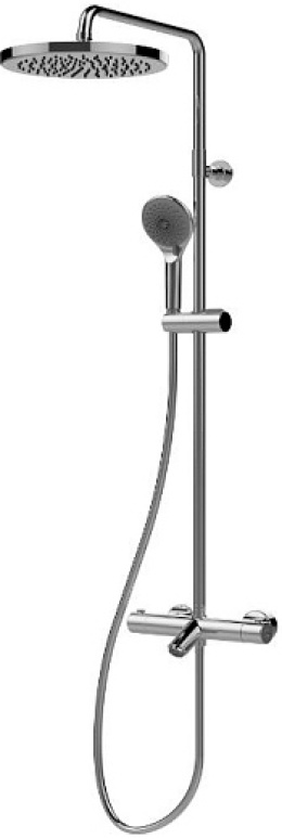 BOSSINI ELIOS L10402.1.030 Душевой комплект с термостатом для ванны, верхний душ 250 мм, хром