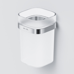 Фото Стеклянный стакан с держателем Am.Pm Func (A8F34300) хром