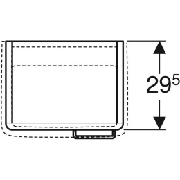 Тумба под раковину Geberit Renova Plan 879340000, 39 см, цвет белый глянцевый