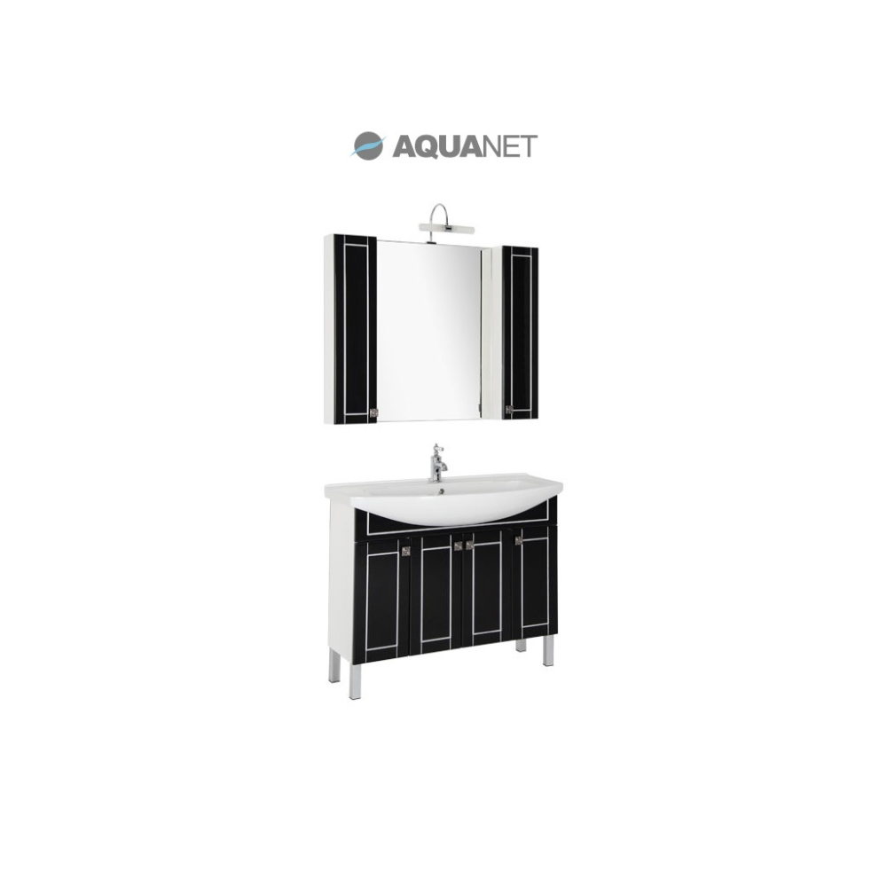 Мебель для ванной Aquanet Честер 105 черный/серебро