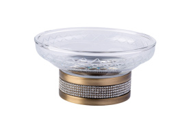 Настольная мыльница Boheme Royal Cristal (10930-BR) бронза